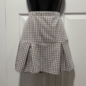 21 Saints Pleated Plaid Miniskirt
